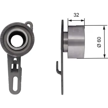 Napínací kladka, ozubený řemen GATES T41150