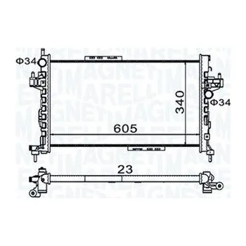 Chladič motoru Chladič, chlazení motoru MAGNETI MARELLI 350213977000