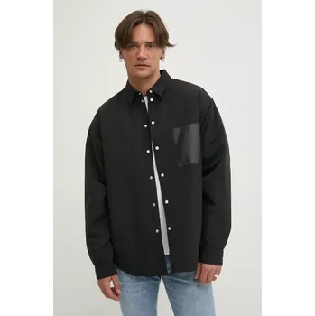 Bunda PURPLE BRAND SNAP FRONT SHIRT JACKET M3078.CNBB125 černá 99X, vel. S