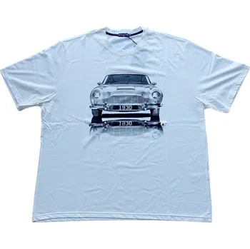 Pánské tričko Pánské tričko bílé Car s potiskem 5XL - 10XL krátký rukáv Maxfort ODE-MAX-37416005 - 6XL