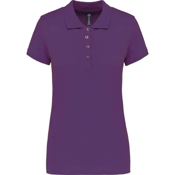 Dámské tričko KARIBAN Dámská pique polokošile K255 Barva: Fialová, Velikost: XS