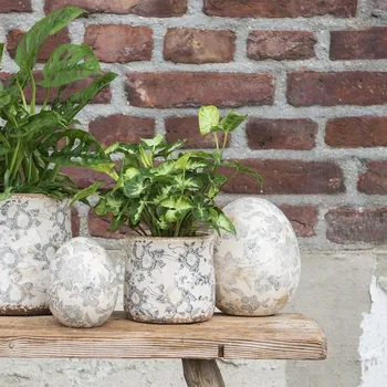 Zahrada Clayre & Eef - Keramický květináček PURE NOSTALGIA 6CE1459S