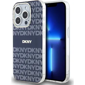 Náhradní kryt pro mobilní telefon DKNY PC/TPU Repeat Pattern Tonal Stripe Magsafe zadní kryt pro iPhone 13 Pro Blue