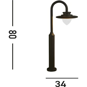 Venkovní osvětlení Searchlight LED osvětlení cesty Texas, IP54, grafitová barva, výška 80 cm grafitová, bílá 1 x 9 W LED - Doprava zdarma