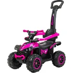 Baby Mix Dětské odrážedlo Mega s vodící tyčí - růžové