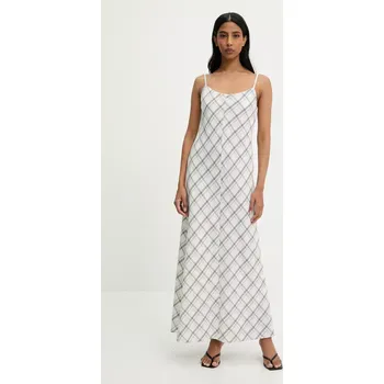 Dámské šaty Bavlněné šaty Answear.LAB šedá barva, maxi N252090.tos 90X, vel. S