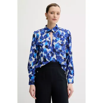 Dámská halenka Halenka Morgan OFABI.F dámská, modrá barva, vzorovaná, OFABI.F 57X, vel. 40