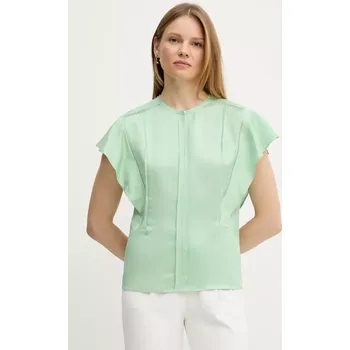 Dámská halenka Halenka BOSS dámská, zelená barva, hladká, 50540635 07X, vel. 34