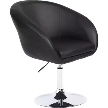 LuxuryForm DESIGN Kosmetická židle VENICE na stříbrném talíři - černá