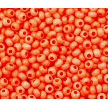 Dětské navlékací korálky Rokajl PRECIOSA oranžová > (8/0) Ø2,9mm (sáček 20g)