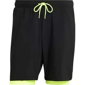 Pánské kraťasy Pánské šortky adidas Club 2In1 Short Black/Lucid Lemon XXL