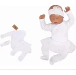 Z&Z 3-dílná soupravička body, polodupačky a čelenka Bílá Vel. 62 2. JAKOST