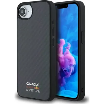 Náhradní kryt pro mobilní telefon Red Bull Carbon Shiny Logo MagSafe zadní kryt pro iPhone 16e Black