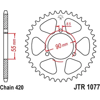 Řetězová sada pro motocykl JT rozeta 4575 47 RIEJU 50 RS2 MATRIX/PRO 03-09 NAKED 04-09 (457547JT) (řetěz420) (JT rozeta 4575 47 RIEJU 50 RS2 MATRIX/PRO 03-09 NAKED 04-09 (457547JT) (řetěz420))