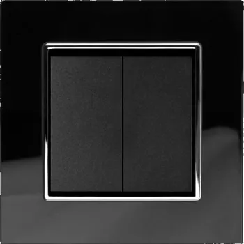 vypínač Elhard Royal Glass Elegant YE5305B vypínač č.5 - sklo, černý - komplet