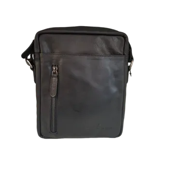 Unisex kožená kabelka Green Wood 191049 - černá