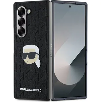 Náhradní kryt pro mobilní telefon Karl Lagerfeld PU Saffiano Monogram Karl Head zadní kryt pro Samsung Galaxy Z Fold 6 Black