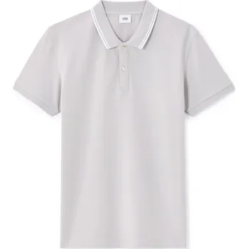 Pánské oblečení Celio Polo tričko Leprime 1168081 Šedá S