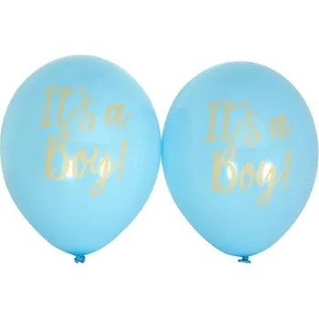 Balónek Neviti - Sada 8 různých latexových balonků "je to kluk" v modré - -