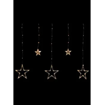 Guirca - Světla závěs s hvězdami - bílý -