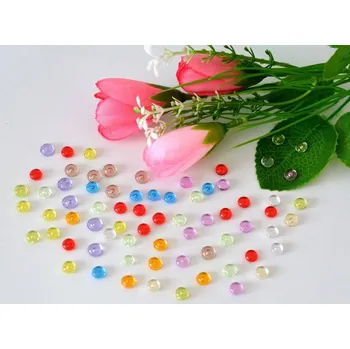 Dětské navlékací korálky KAPKY ROSY plastové prům. 7 mm - B - ŽLUTÉ