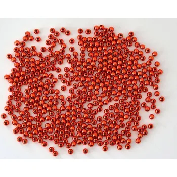 Dětské navlékací korálky Plastové korálky PERLIČKY ČERVENÉ Ø 6 mm