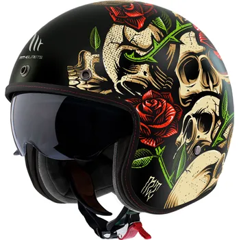 Helma na motorku MT Helmets Otevřená přilba na motorku MT Le Mans 2 SV Breakout B2 lesklá M