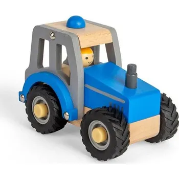 Hračka pro nejmenší Bigjigs Toys Traktor Modrý