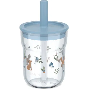 Kojenecká láhev Little Dutch Kelímek s brčkem 250 ml Forest Friends