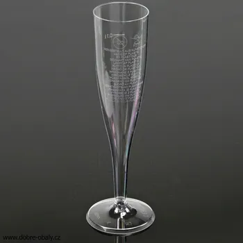 Jednorázové nádobí Šampuska plastová 0,1l krystal PS jednodílná - Šampuska plastová