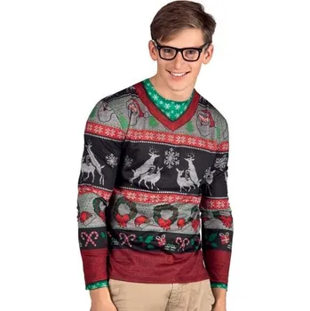 Karnevalový kostým Boland - Pánský top šeredný vánoční svetr - L