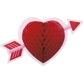 Unique - Dekorativní závěsné srdce z vlnitého papíru -