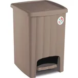 Pedálový odpadkový koš MARGARITA velký šedo-hnědá