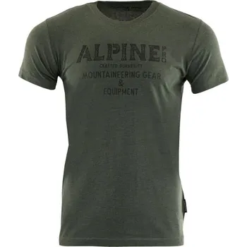 Pánské tričko Pánské triko ALPINE PRO BREGAR S Khaki, Černá