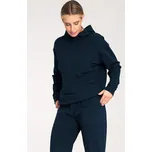 Tmavě modrá dámská bavlněná mikina s kapucí M1034 Navy Velikost: L