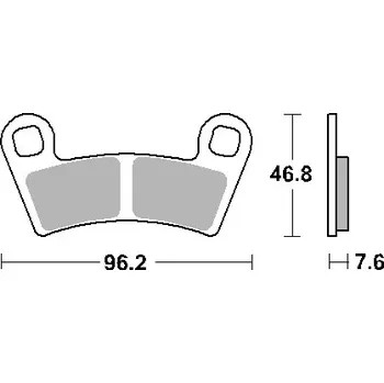 Brzdová destička SBS brzdové destičky KH456 OFF-ROAD sintrované barva zlatá POLARIS 450/525/570/800 přední (SBS brzdové destičky KH456 OFF-ROAD sintrované barva zlatá POLARIS 450/525/570/800 přední)