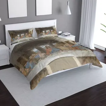 Povlečení Saténové povlečení Poslední večeře - Leonardo da Vinci - Sablio - 140x200 / 90x70