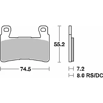 Brzdová destička SBS brzdové destičky KH265 STREET STANDART keramické HONDA CBR 600RR 03-04 barva černá (SBS brzdové destičky KH265 STREET STANDART keramické HONDA CBR 600RR 03-04 barva černá)