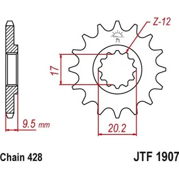 Řetězová sada pro motocykl JT řetězové kolo přední 2084 14 KTM SX 85 04-17 (+1) (208414JT) (řetěz 428) (JT řetězové kolo přední 2084 14 KTM SX 85 04-17 (+1) (208414JT) (řetěz 428))