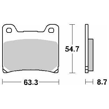 Brzdová destička SBS brzdové destičky KH88 STREET STANDART keramické barva černá (SBS brzdové destičky KH88 STREET STANDART keramické barva černá)