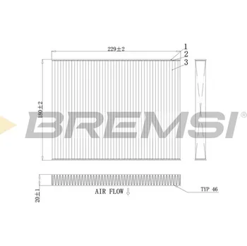 Kabinový filtr Filtr vzduchu v interiéru BREMSI FC0443