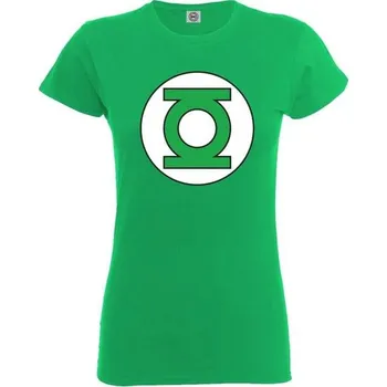 Karnevalový doplněk Plastic Head Distribution - Dámské triko Green Lantern - S