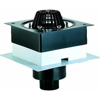 Kanalizační potrubí HL Střešní vtok "DrainBox" DN75 s pevnou izolační přírubou a izolační svorkou, s elektrickým ohřevem (10-30W, 230V)