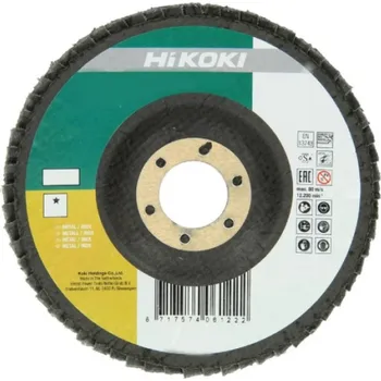Brusný kotouč HiKOKI 4100104 Brusný lamelový kotouč na nerez a kov 115x22,23mm, Z120 free_store_pickup