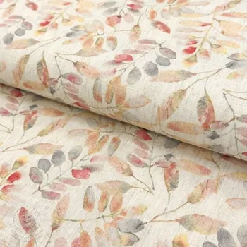 Viskóza se lnem Natural Lin Lissy pink digital print