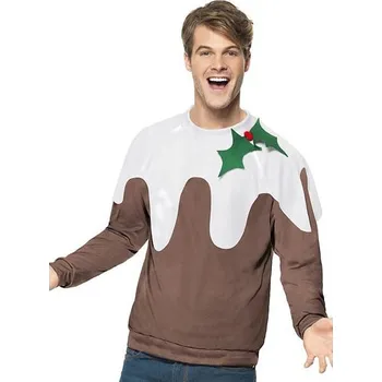 Smiffys - Pánský vánoční svetr vánoční pudink - M