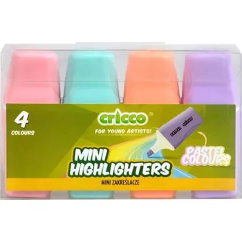 Zvýrazňovač Zvýrazňovač Cricco mini, sada 4 pastelových barev