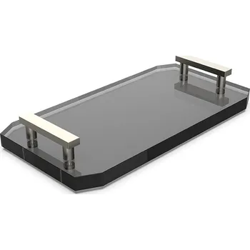 Úložný box Decor Walther, Koupelnová podložka Kristall s poniklovanými úchyty antracit - Formadore