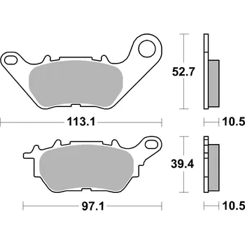 Brzdová destička SBS brzdové destičky KH662 STREET STANDART keramické YAMAHA YZF-R25 15-20, YZF-R3 15-25, MT-03 16-25, MT-25 16-20 zadní (SBS brzdové destičky KH662 STREET STANDART keramické YAMAHA YZF-R25 15-20, YZF-R3 15-25, MT-03 16-25, MT-25 16-20 zadní)