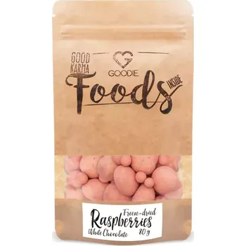 Sušená potravina Lyofilizované maliny v bílé čokoládě, 80 g